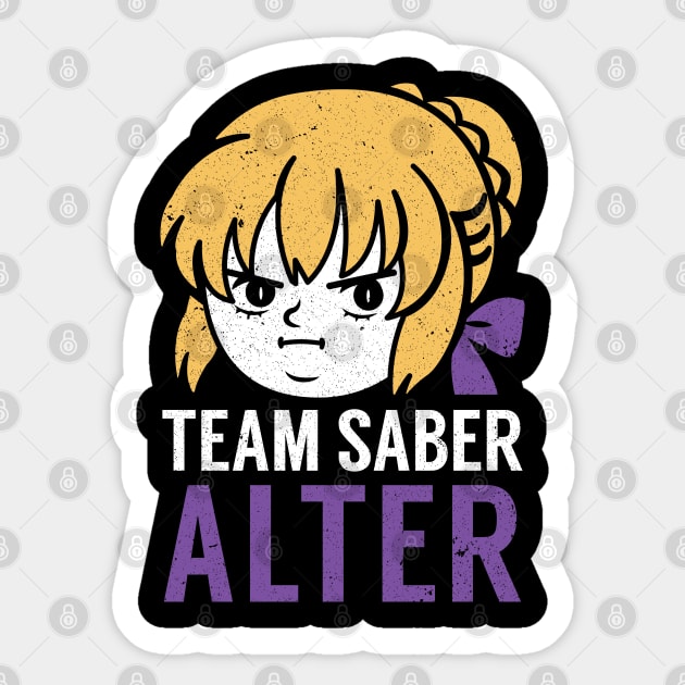 Team Saber Alter Sticker by merch.x.wear